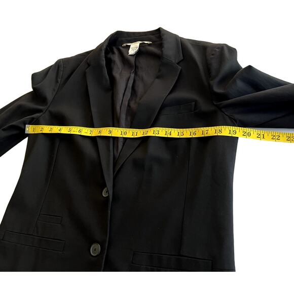 Diane von Furstenberg Blazer Jacket Women Size 12 Black Two Button Business Coat - Picture 5 of 16